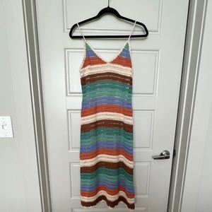 Multicolor Striped Knit Dress
